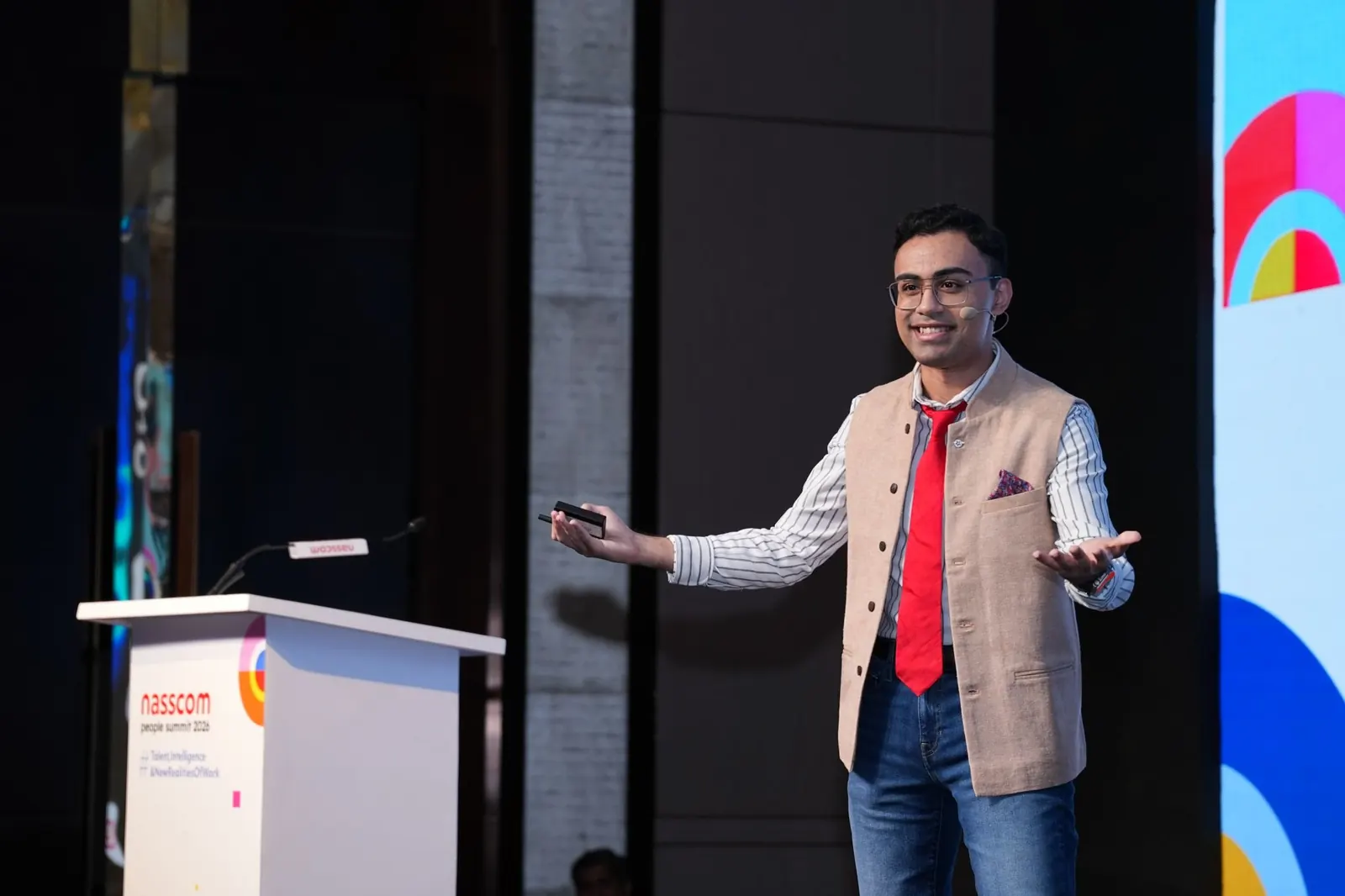 Tanmay Bakshi at nasscom People Summit, Bengaluru