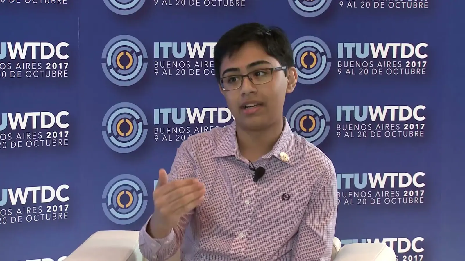 Tanmay Bakshi at United Nations ITU conference, Buenos Aires