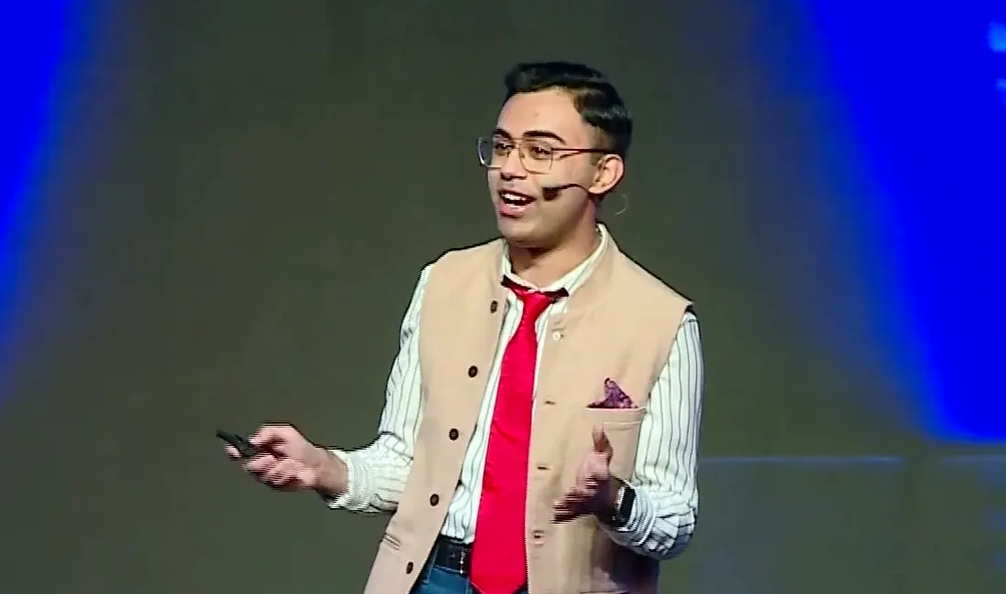 Tanmay Bakshi at nasscom, 2026 · age 22